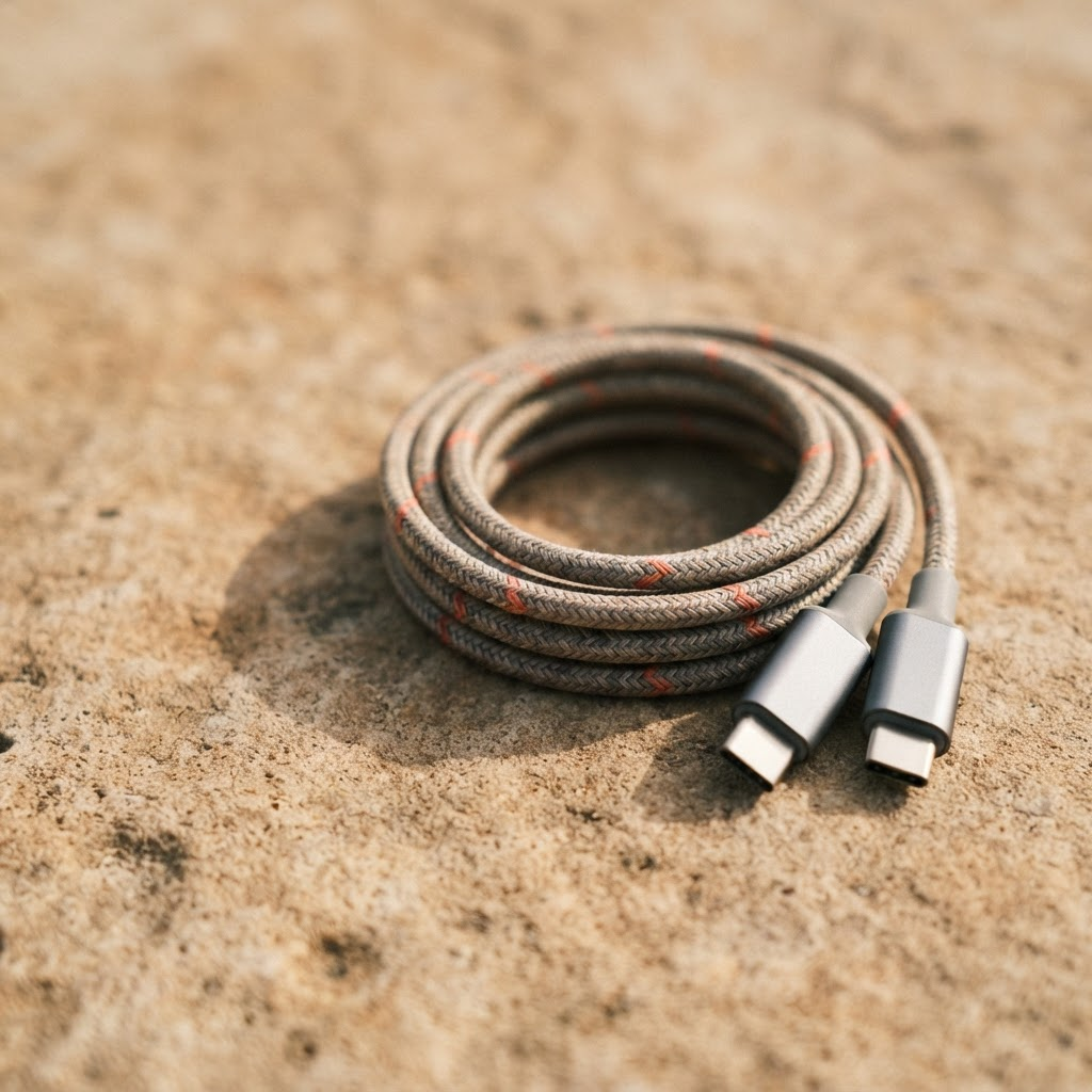 Cable trenzado Cordón enrollado sobre arenisca